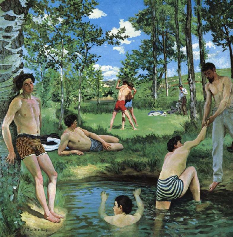 Frederic Bazille Scene d Ete oil painting picture